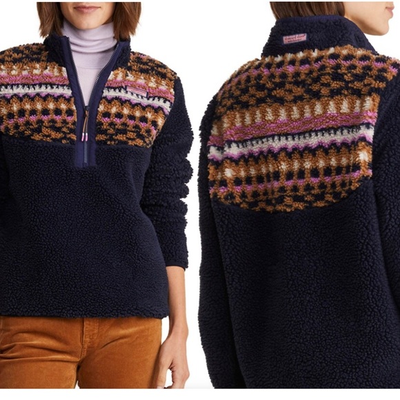 EUC Vineyard Vines Supershep pullover fleece - Picture 1 of 13